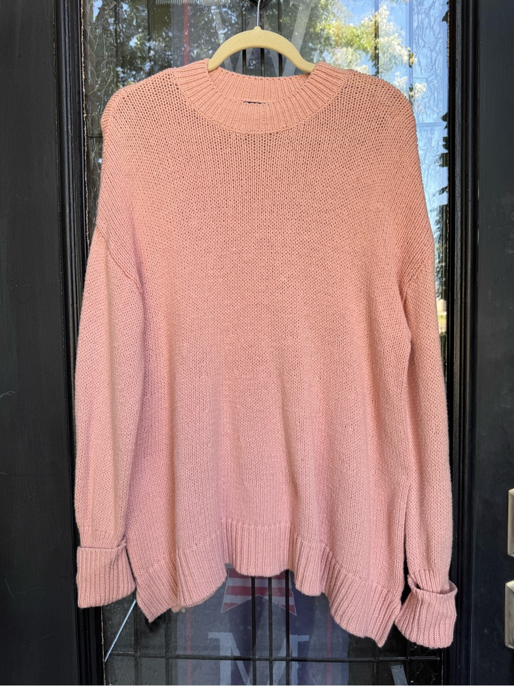 BDG Urban Outfitters Y2K Oversized Chunky Knit Angora Blend Sweater - Coral M